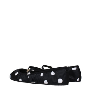 Dolce & Gabbana Schwarze Ballerinas aus Stoff