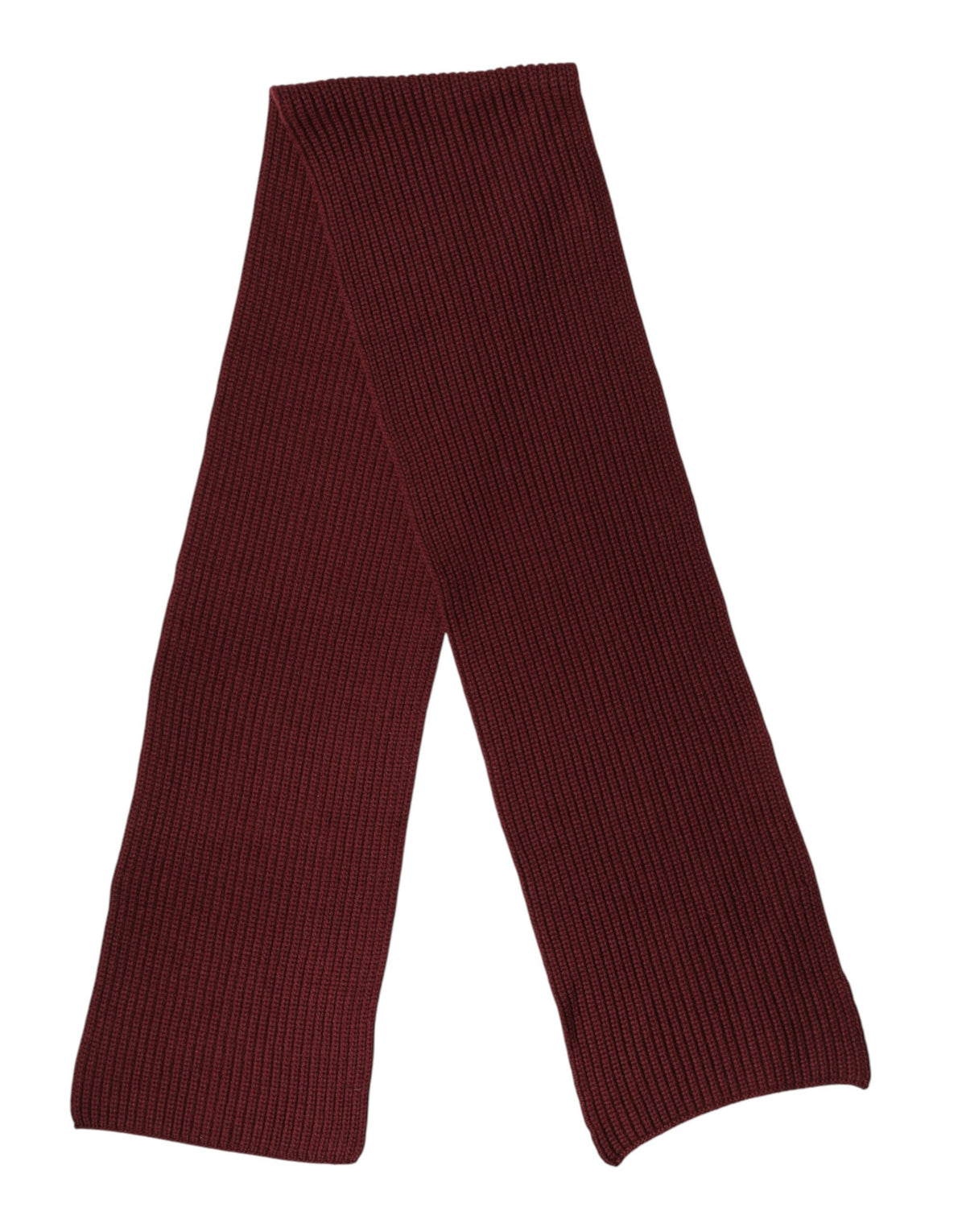 Dolce & Gabbana Maroon Kaschmir Strick-Nackenwärmer Schal