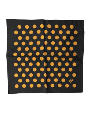 Dolce & Gabbana Schwarzer Foulard mit Tupfenmuster