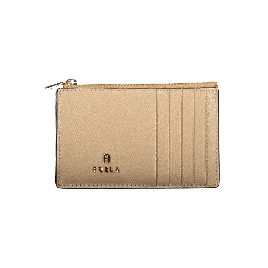Furla Beige Leder Damen Geldbörse