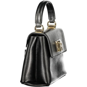 Furla Schwarze Lederhandtasche