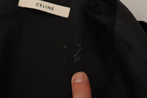 Celine Asymmetrischer Wickelrock aus Acetat in Schwarz mit hoher Taille