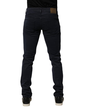 Siviglia Schwarze Skinny Jeans für Herren mit mittlerer Leibhöhe aus Baumwolle