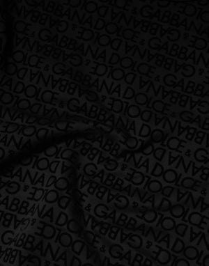Dolce & Gabbana Schwarzer Rundhals-Sweatshirtpullover mit Monogramm