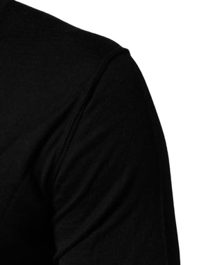 Dolce & Gabbana Schwarzer Kaschmir-Pullover mit V-Ausschnitt für Herren