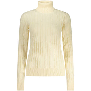 Norway 1963 Weicher Damen-Rollkragenpullover aus Viskose in Weiß