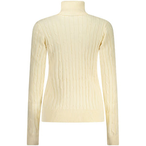 Norway 1963 Weicher Damen-Rollkragenpullover aus Viskose in Weiß