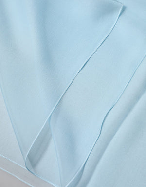 Dolce & Gabbana Hellblaue Stola Seidenschal Nackenwickel Schal