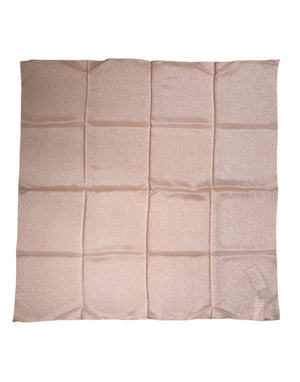Dolce & Gabbana Leicht rosafarbener Seiden-Mix Foulard-Schal 87,5 cm x 86,5 cm