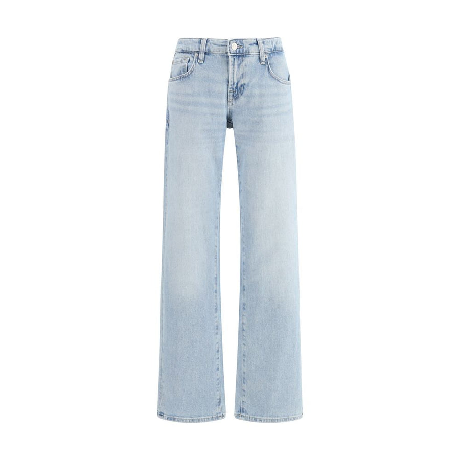 7FOR Blaue Jeans aus Baumwolle im geraden Schnitt