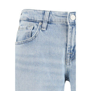 7FOR Blaue Jeans aus Baumwolle im geraden Schnitt