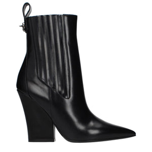 Valentino Garavani Schwarze Leder-Stiefeletten