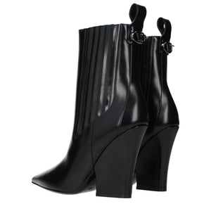 Valentino Garavani Schwarze Leder-Stiefeletten