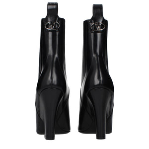 Valentino Garavani Schwarze Leder-Stiefeletten