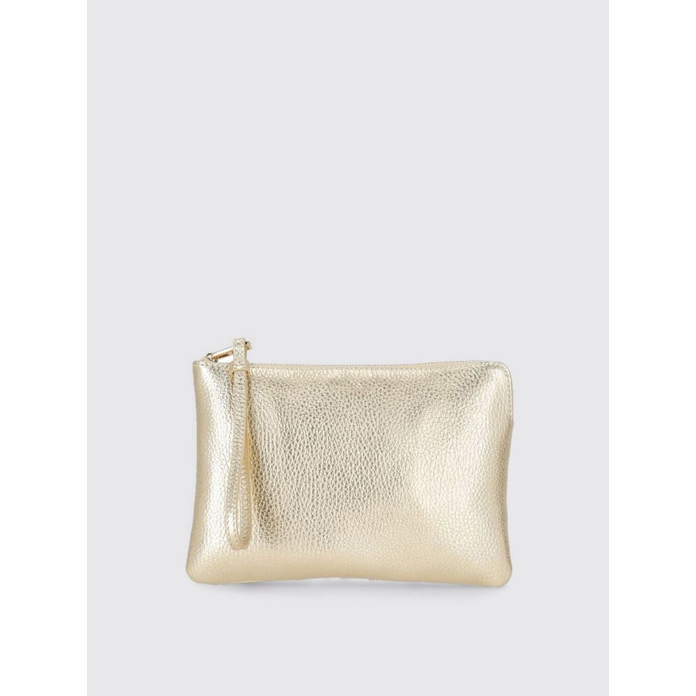 Coccinelle Goldene Leder-Clutch