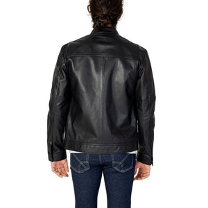 Peuterey Schwarze Lammlederjacke