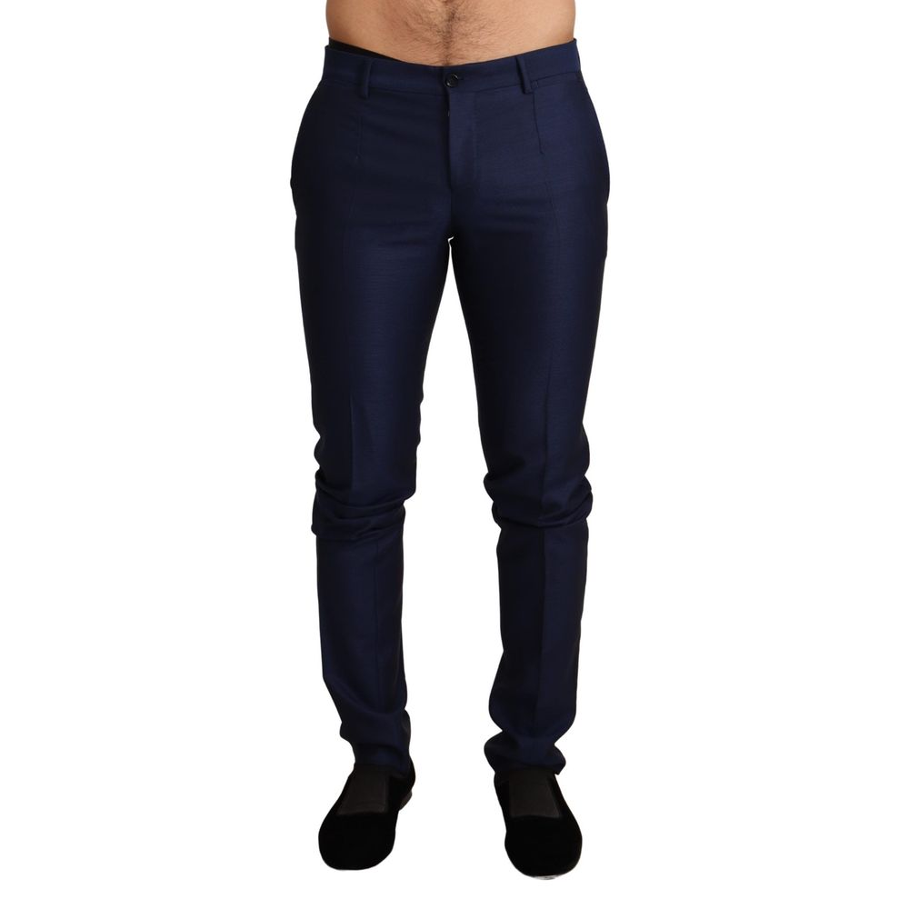 Dolce & Gabbana Blaue Hose aus reiner Schurwolle