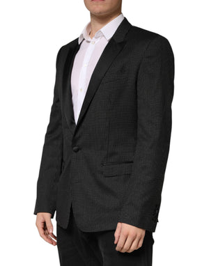 Dolce & Gabbana Schwarzer Fantasy Einreiher-Sakko-Blazer
