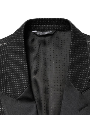 Dolce & Gabbana Schwarzer Fantasy Einreiher-Sakko-Blazer