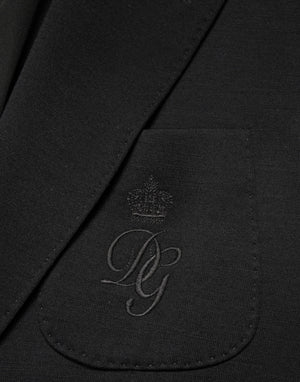Dolce & Gabbana Schwarzer Woll-Sakko mit 2 Knöpfen
