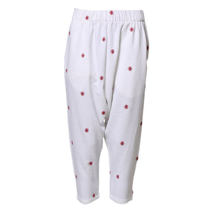 Department 5 Weiße florale Karottenhose mit hoher Taille