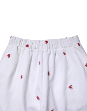 Department 5 Weiße florale Karottenhose mit hoher Taille