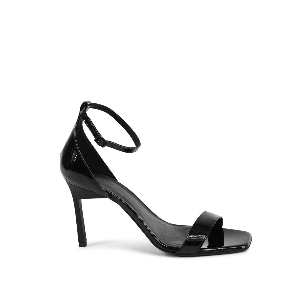 Calvin Klein Schwarze Leder-Stiletto-Sandalen