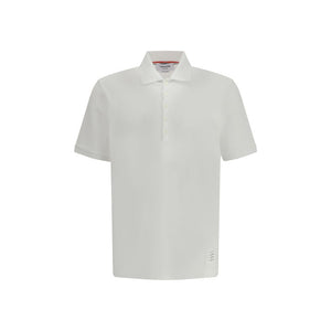 Thom Browne Weißes Poloshirt aus Baumwolle