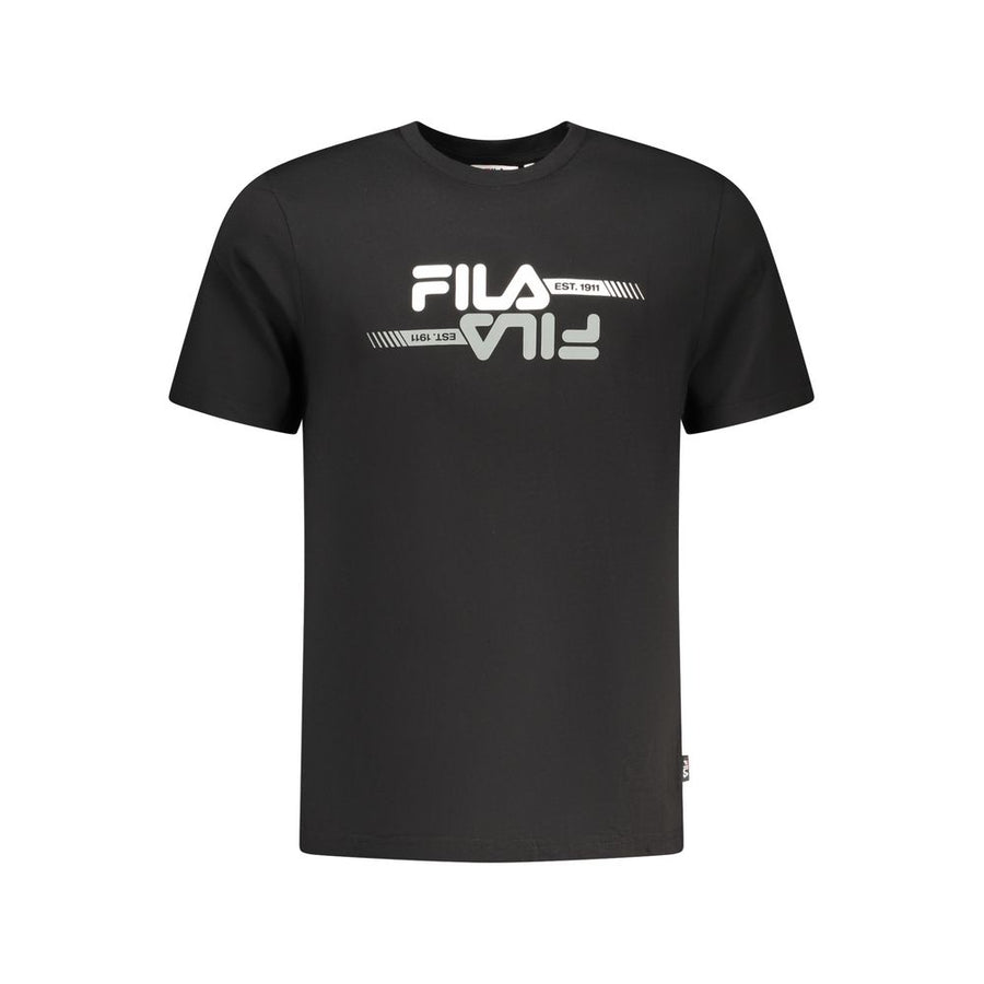 Fila Schwarzes Baumwoll-T-Shirt für Herren