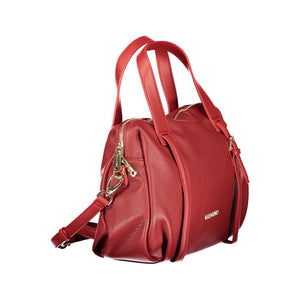 Mario Valentino Rote Damen-Handtasche aus Polyurethan