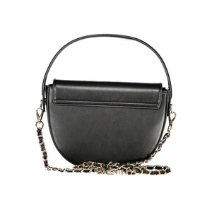 Mario Valentino Schwarze Damen-Handtasche aus Polyurethan