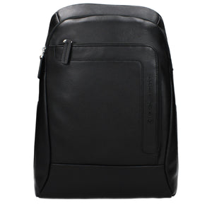 Piquadro Schwarzer Lederrucksack