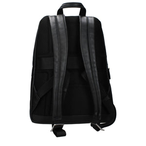 Piquadro Schwarzer Lederrucksack