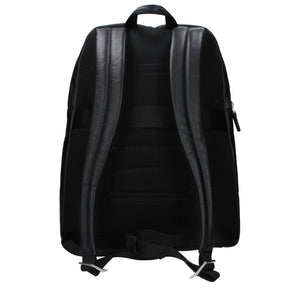 Piquadro Schwarzer Lederrucksack