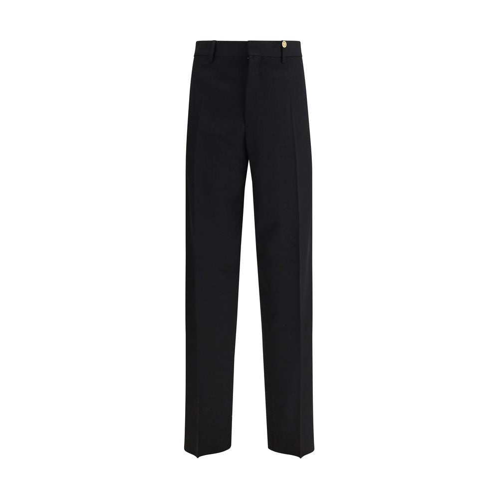 Versace Schwarze Wollhose aus Fleece