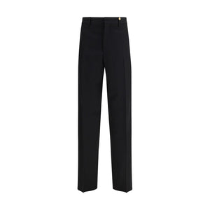 Versace Schwarze Wollhose aus Fleece