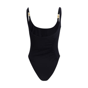 Versace Schwarzer Polyamid-Einteiler