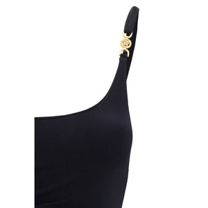 Versace Schwarzer Polyamid-Einteiler